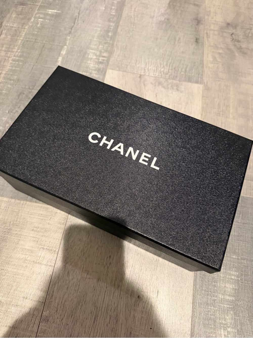 CHANEL Black and White Logo Gift Box